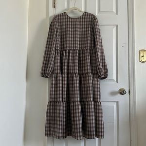 Lisa Says Gah Maxine Midi Plaid dress